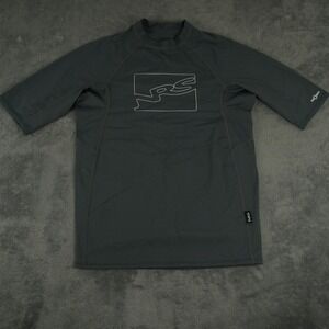 NRS Rash Guard Mens Large Dark Gray Short Sleeve UPF 50+ Sun Protection Shirt